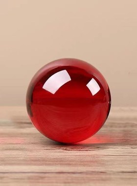 极速大号转运鸿运l珠祝福摆件开业乔迁鸿运当头红色水晶球百福黄