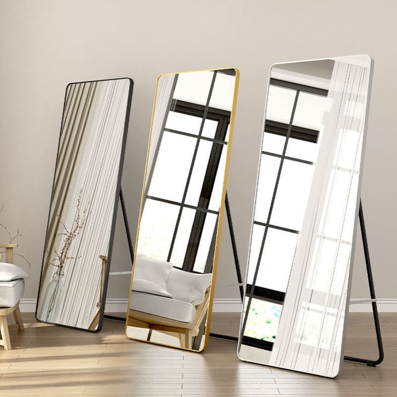 极速全身落地镜子网红简t约少女圆角家用试衣镜卧式穿衣学生宿舍