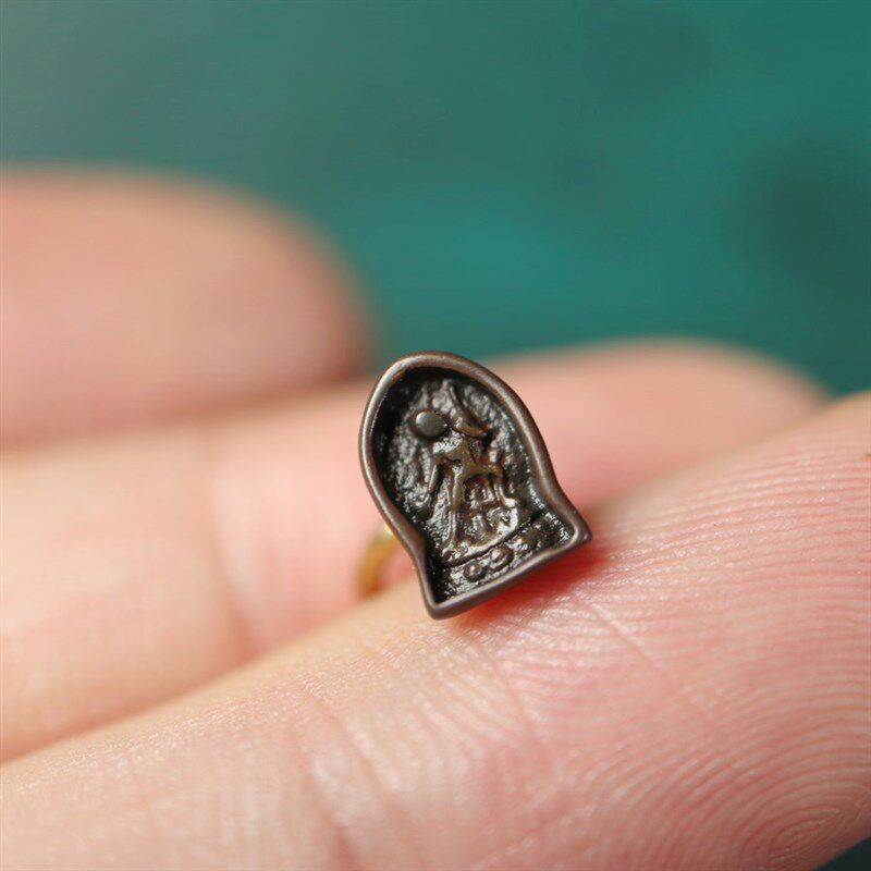 极速藏式小尺寸复古老托甲空行母擦模卡子侧挂文玩佛珠.记数天铁