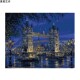 新品 数字油画diy手工填充伦敦塔桥风景画手绘消磨时Y间画画涂色油