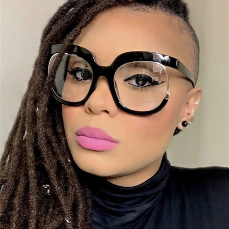 极速2023 Ins Rainbow Frame FashioDn Retro Round Anti Blue Li