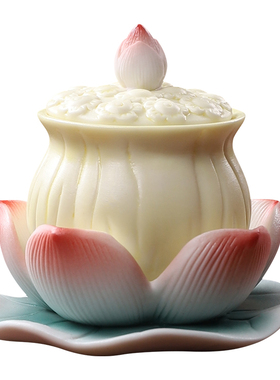 极速陶瓷供佛水杯圣水杯净水杯家用供奉观K音水杯供水佛杯佛前佛