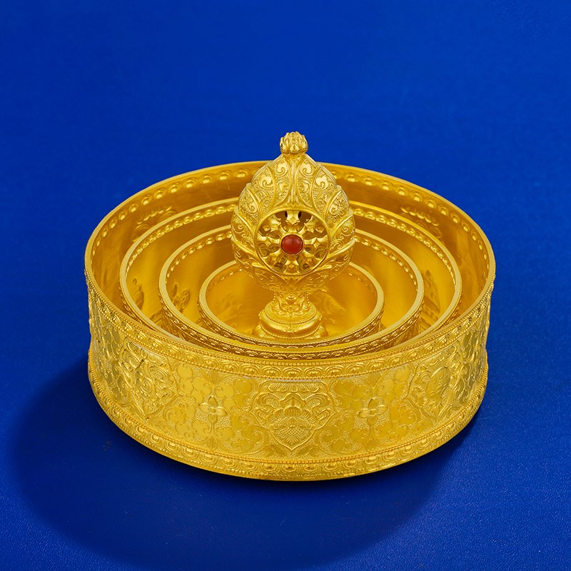 极速迷你款曼扎盘S9n90纯银镀金供修曼扎盘八吉祥曼茶罗曼达盘小