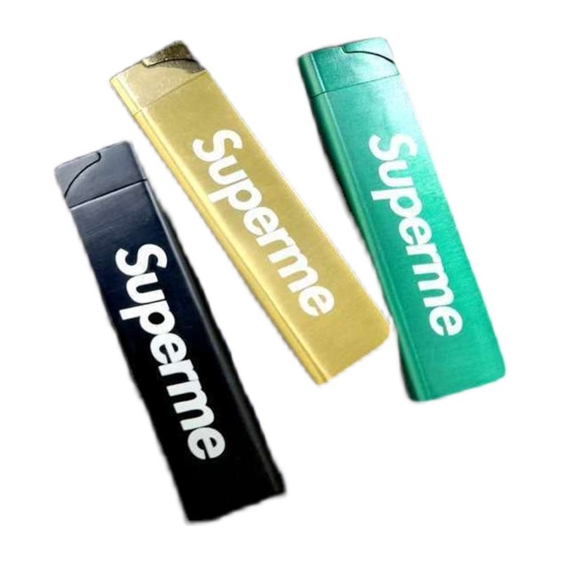 极速潮牌supreme火机绿色火焰创意送男友直Q冲超薄防风金属充气个