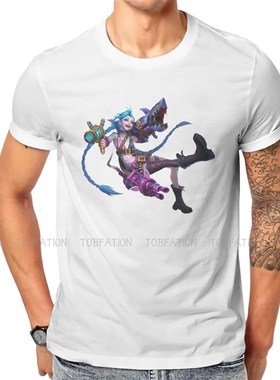 极速Jinx Arcane League of Legends T GShirt Classic Teenager