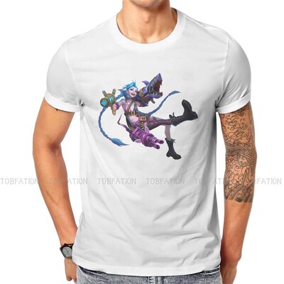 极速Jinx Arcane League of Legends T GShirt Classic Teenager