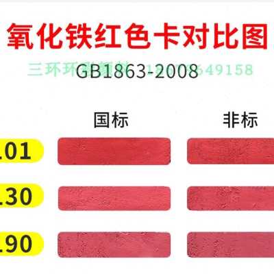 极速新厂销三环环彩超细氧化铁红粉H13I0彩色混凝土透水地坪水泥
