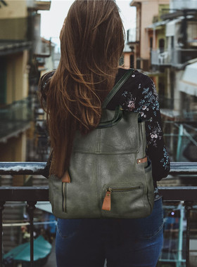 极速Fashion Forward Wilstlat Femal Backpack Purse Leather An