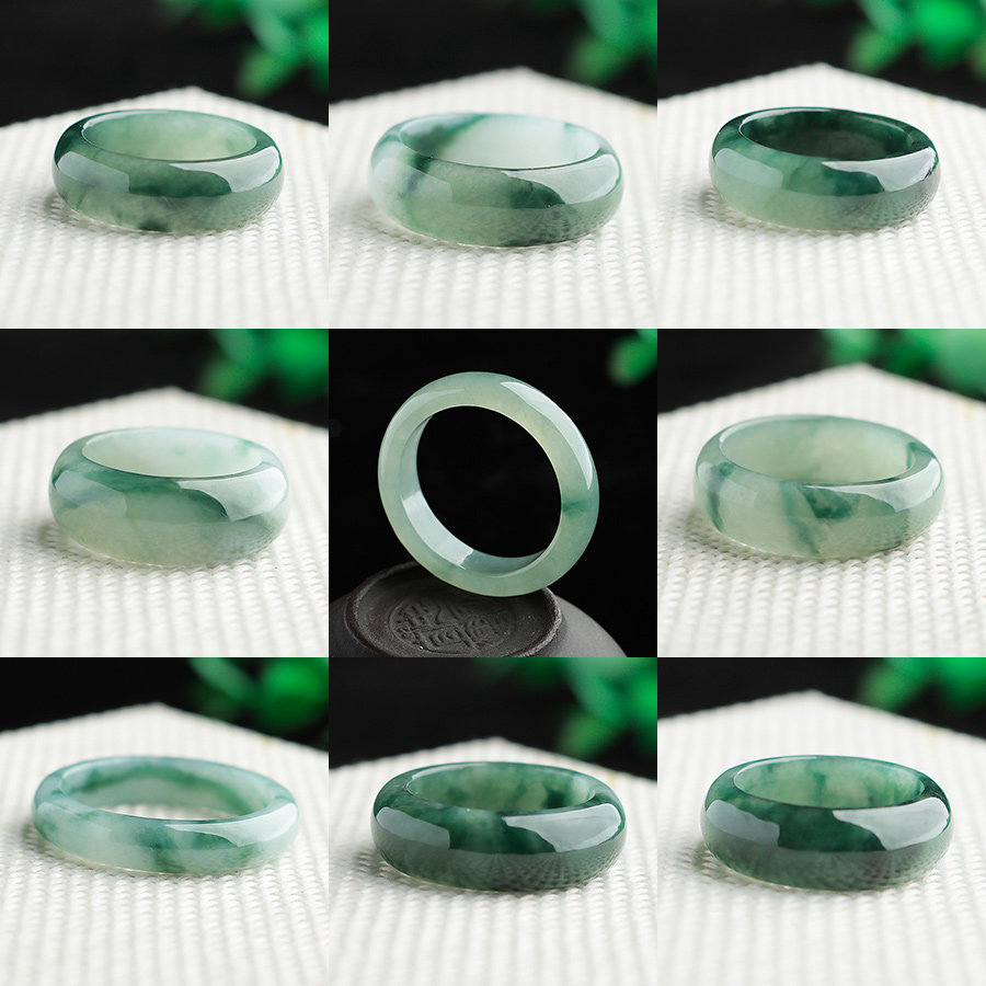 极速精选自选A货缅甸p天然翡翠戒指 玉戒指女士扳指男指环玉坠送