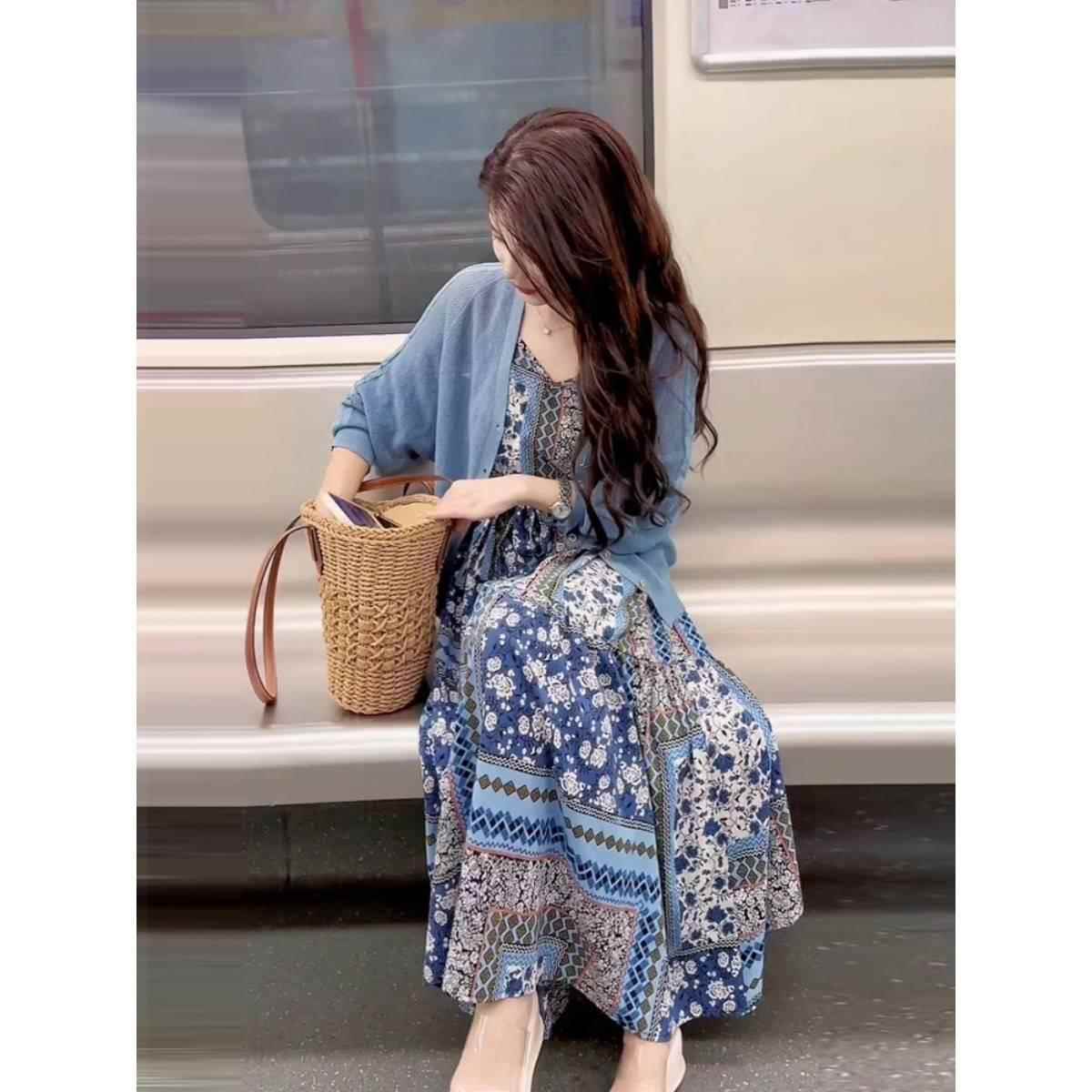 女年流行漂亮套装长裙小个高级时连衣裙