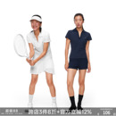 翻领羽毛球运动上衣网球服 FDR旗舰店 V领正肩polo衫 t恤女修身 短袖