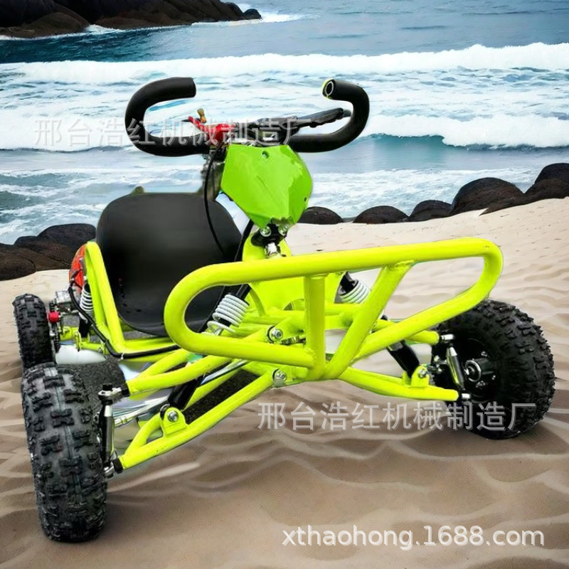 四轮越野卡丁车儿童燃油方向盘全地形山地小型沙滩车出口款卡丁车