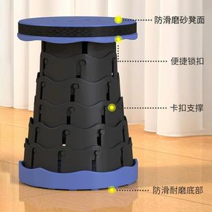 折叠凳子外椅便携式 鱼火车手提塑户料马扎小板凳钓地铁483凳高铁
