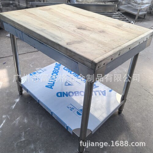 工程304不锈钢工作台拆装方管腿操作台厨房饭店打包台置物架桌子