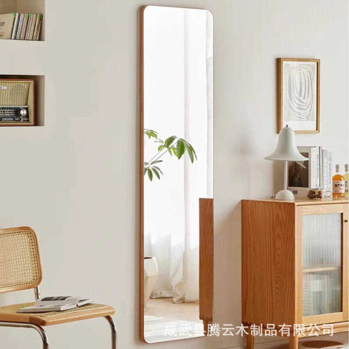 现代简约实木全身镜壁挂落地