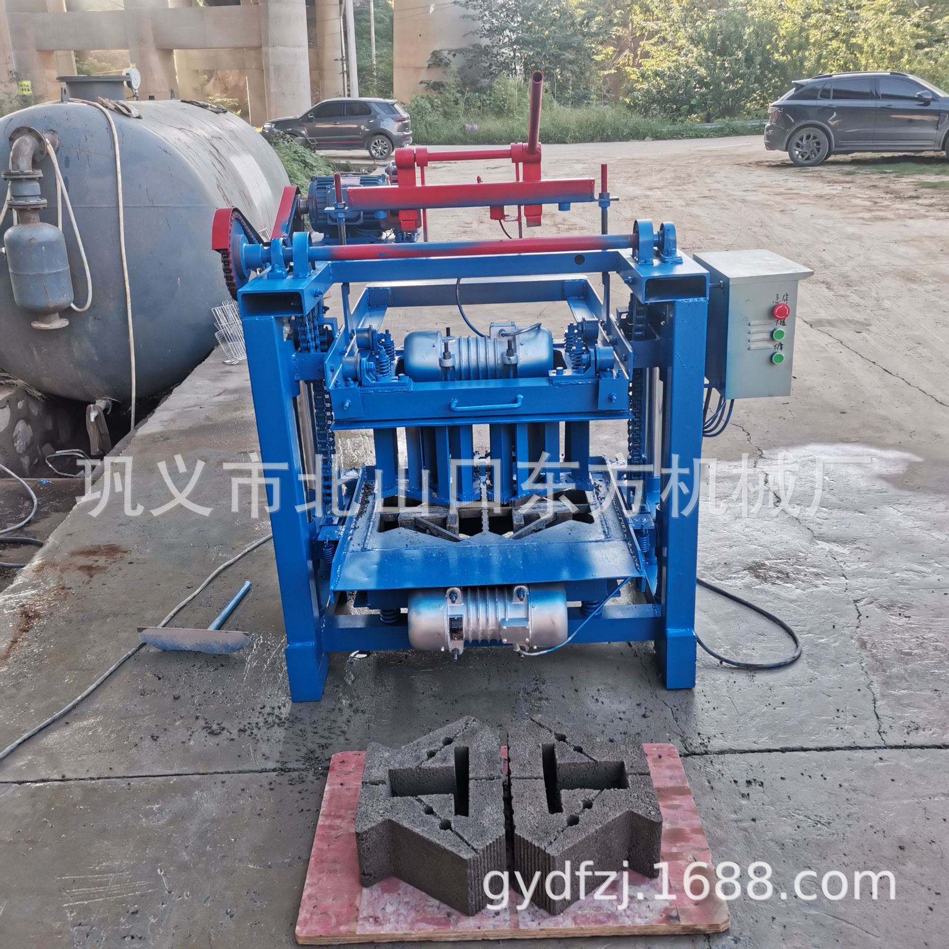 4-35半自动水泥制砖机制熊猫砖路面花砖多种型号模具可换节省成本