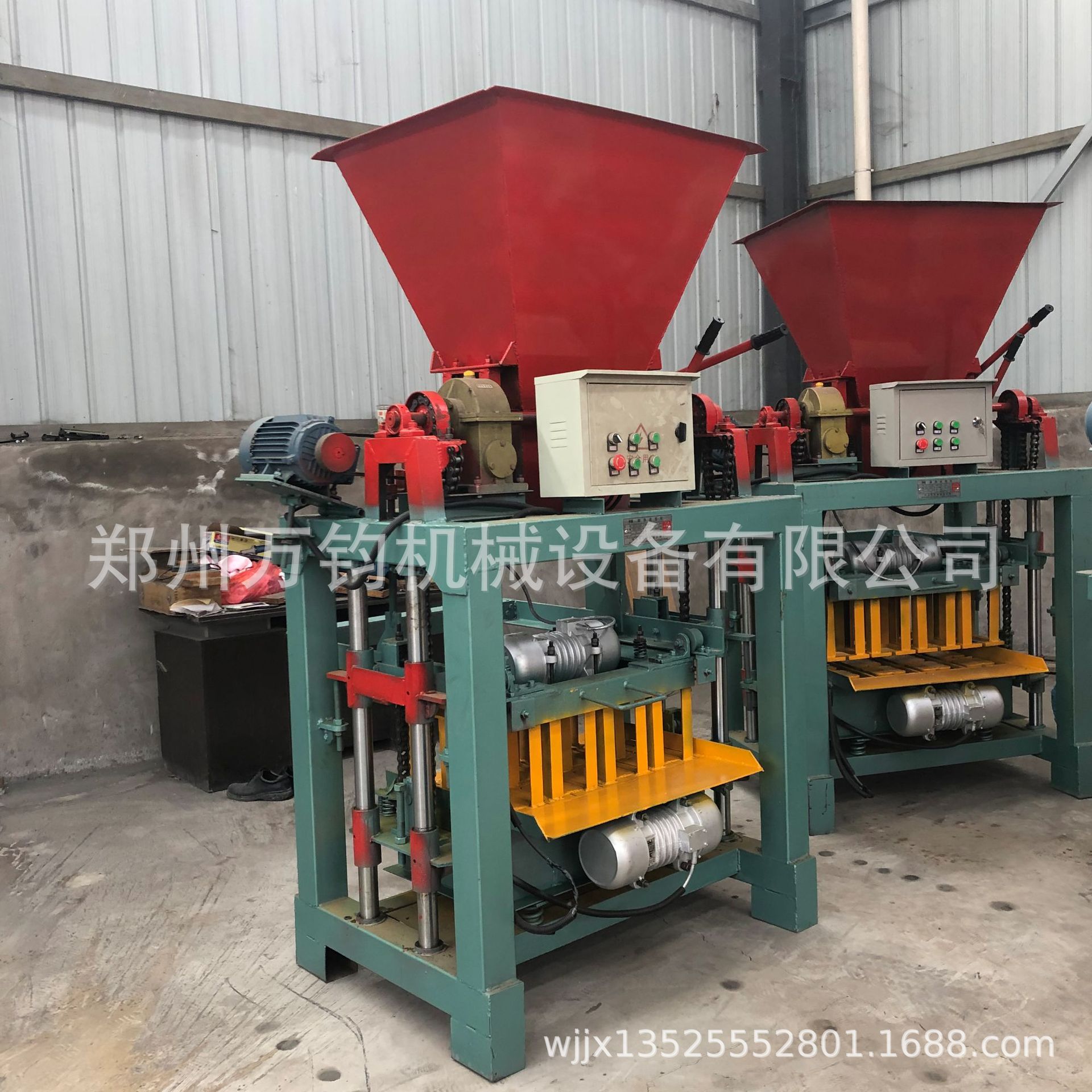 4-35半自动免烧砖机 半自动路沿石空心砖机 建筑彩色路面水泥砖机