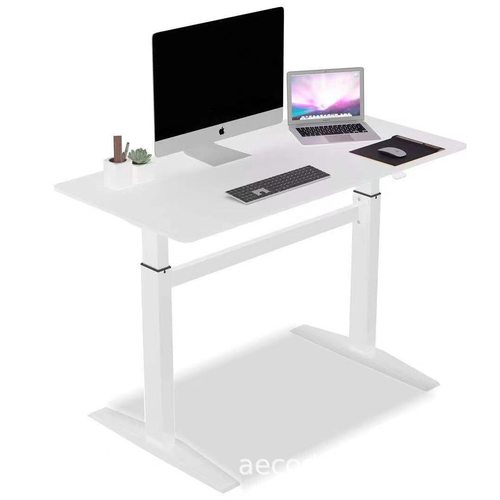 艾柯迪电脑桌热卖 现代简约气动升降桌站坐一体式办公桌