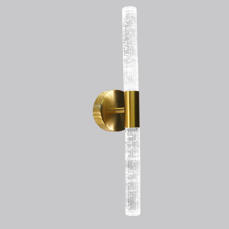 轻奢风不锈钢玻璃 LED 壁灯北欧简约现代卧室走廊过道照明灯具