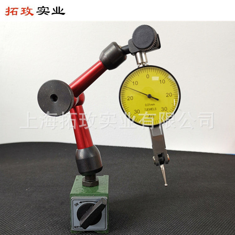 拓玫工业级精密杠杆百分表和迷你磁性表座套装指示表数显卡尺