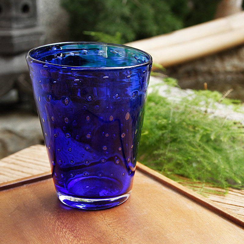 玻璃器物荒木杯 水晶玻璃可爱彩色水杯酒杯日式ins杯子
