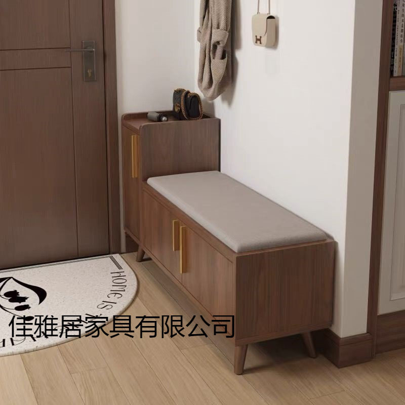 换鞋凳门口家用鞋柜坐凳入户门穿鞋凳进门凳玄关可坐实木鞋柜一体