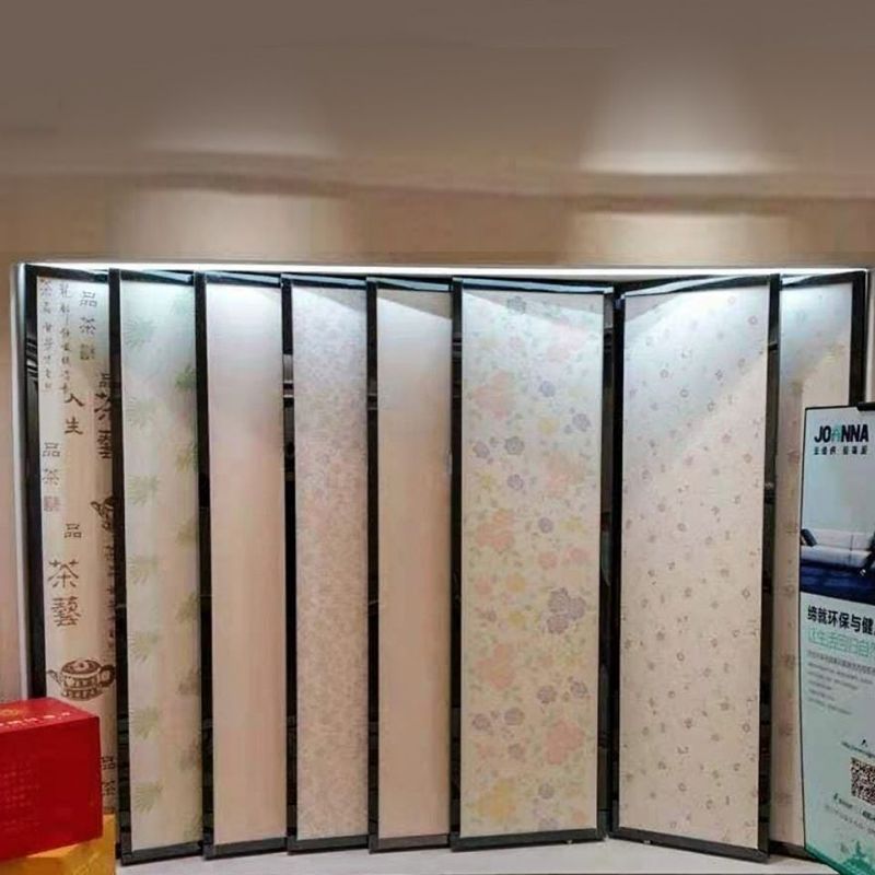 工厂定制艺术漆样板展架墙布涂料展柜硅藻泥翻页展示架立式展示柜