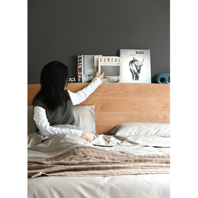 北欧表情NORHOR实木床双人床日式现代简约复古1.5樱桃主卧原木1.8