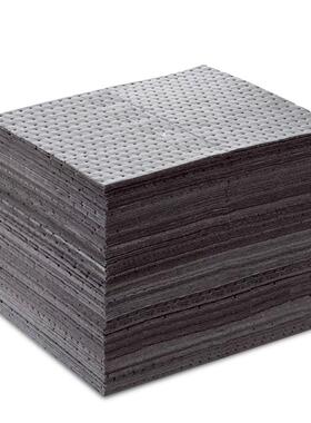 谋福灰色通用吸附棉工业吸油棉吸油垫吸液棉100片/箱