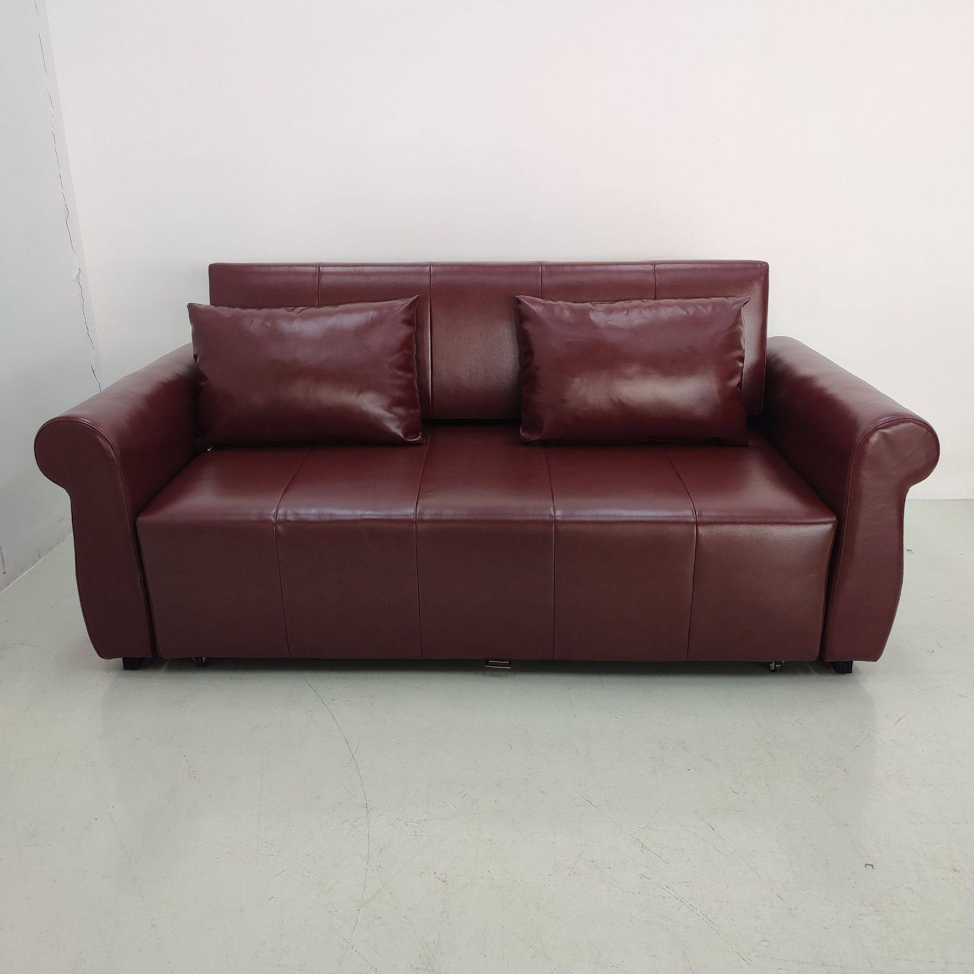 皮艺沙发床两用简易轻奢小户型可折叠储物卧室书房沙发床两用