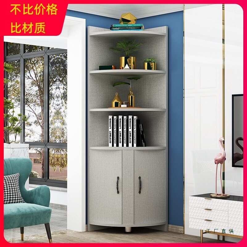 实木生态板三角转角收纳柜