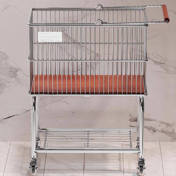 中古脏衣篮浴室双层衣服收纳篮卫生间移动洗衣篮脏衣篓推车置物架