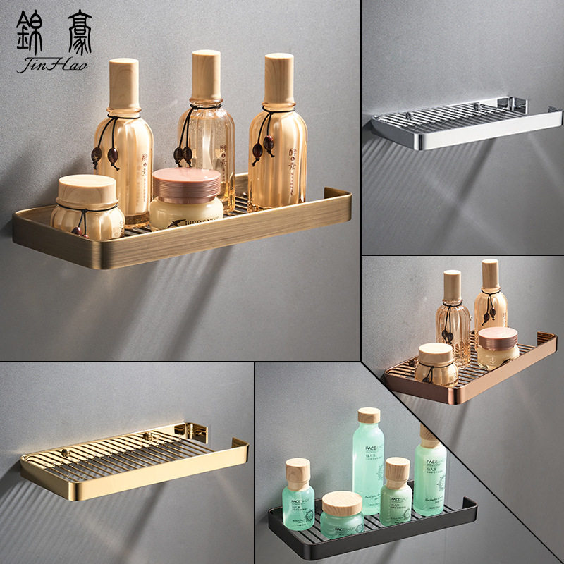 全铜仿古浴室墙角置物架