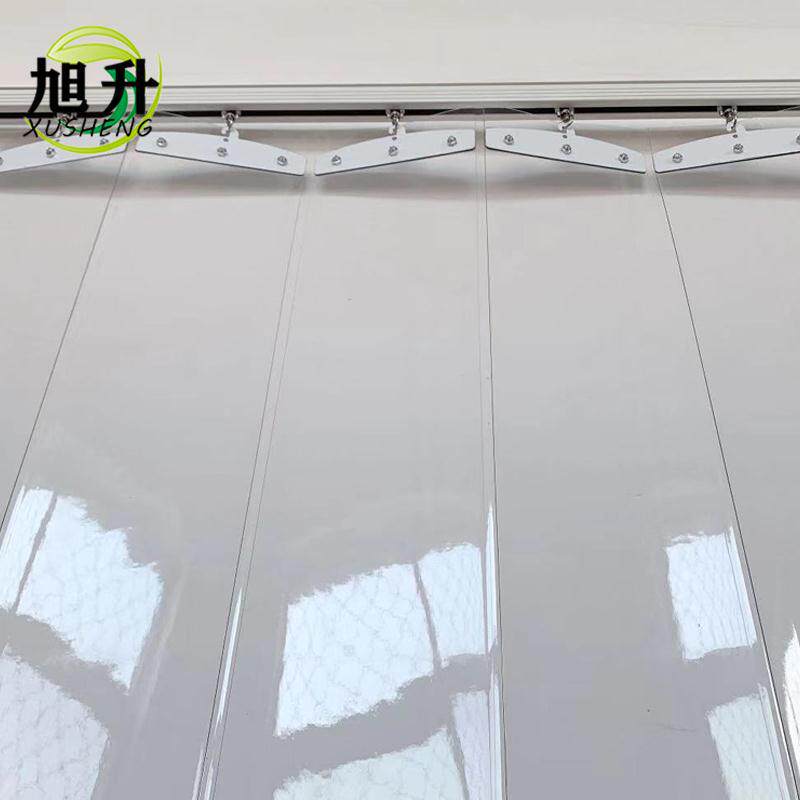 透明防尘滑动门帘隔热保温防蚊工厂车间商场隔断PVC折叠推拉门帘