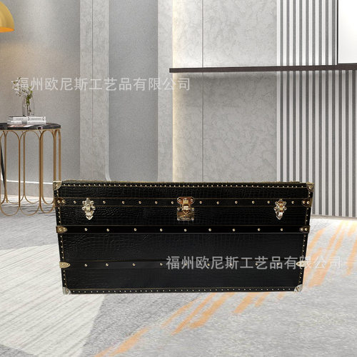 美式沙发实木茶几现代轻奢客厅家用奢华简约收纳设计高级感免安装