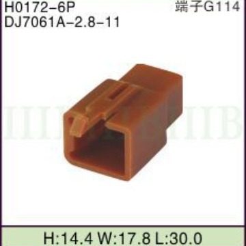 DJ7061A-2.8-11 国产6030-6991 接插件 插头座 6P-2 100只