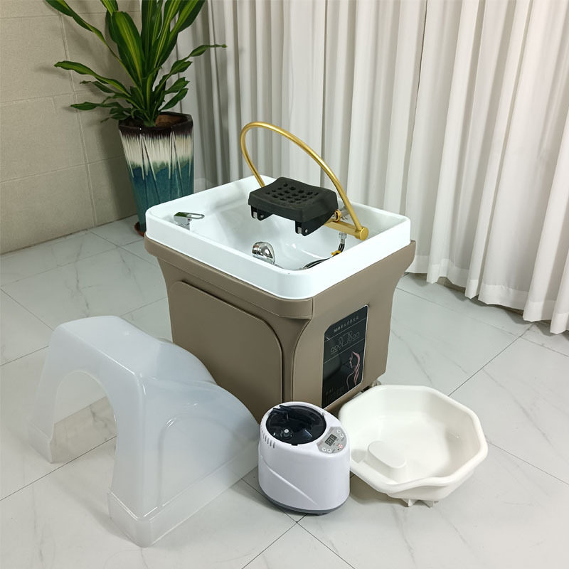跨境移动洗头盆养生馆头疗仪理发店发廊多功能熏蒸水循环头疗机
