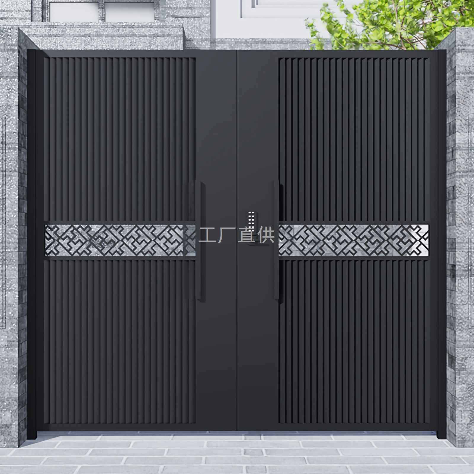 订置铁艺庭院门别墅门院子门对开门子母门单开门花园门入户栅栏