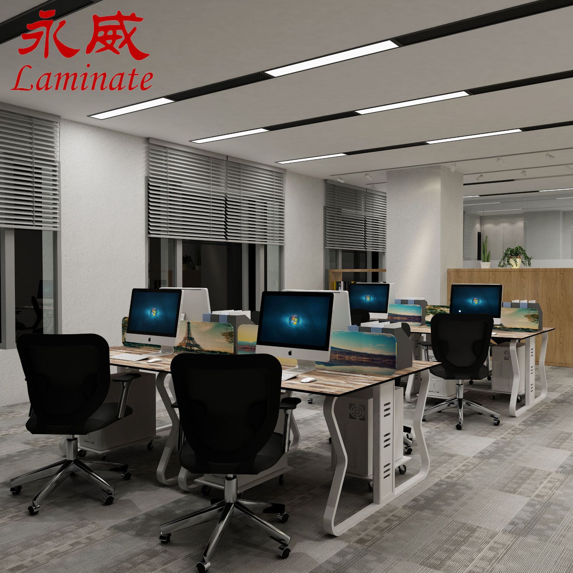永威抗倍特一代板办公室办公桌桌面移动拼接电脑桌面多功能洽谈桌