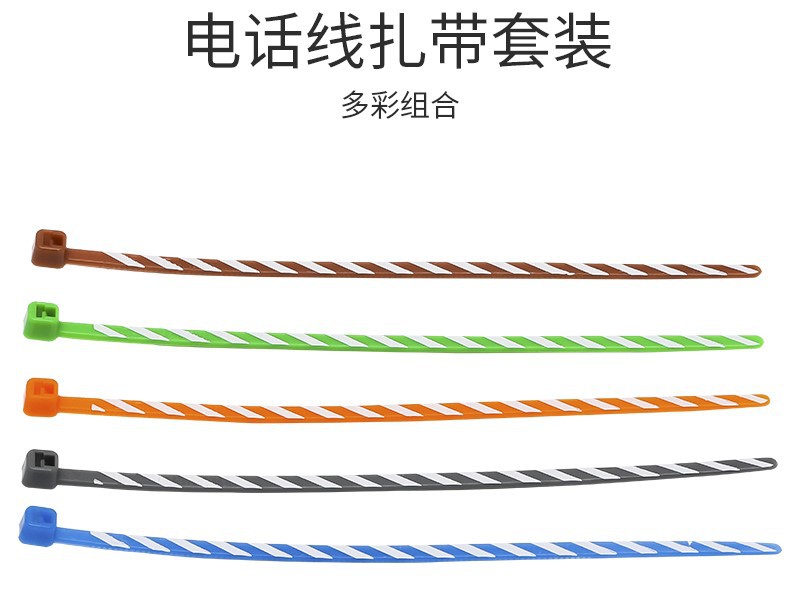 美国PANDUIT电话线扎带套装PP5X50F彩色办公自锁式塑料尼龙扎带