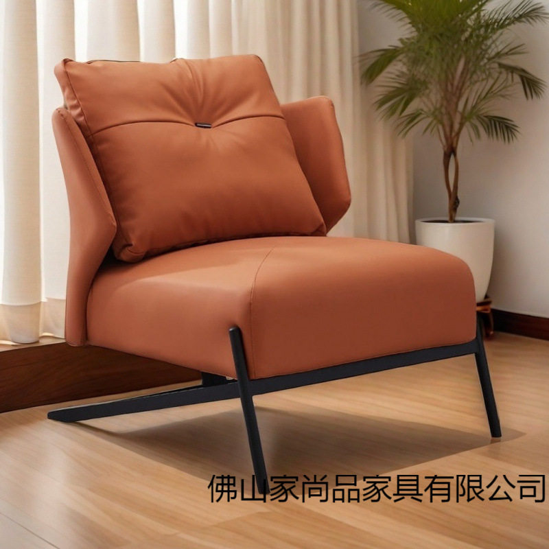 单人沙发椅设计师款意式轻奢客厅阳台沙发椅办公休息区接待休闲椅