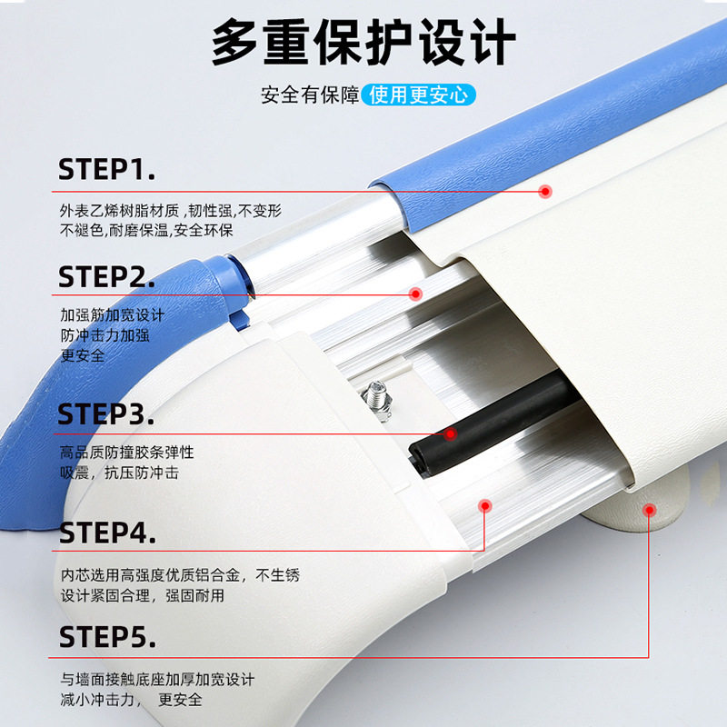 铝合金PVC防撞医院楼梯扶手
