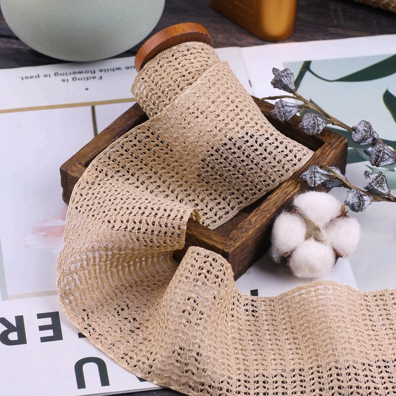 麻布卷镂空工艺编织绑带手工蝴蝶结diy服装辅料包装草帽织带