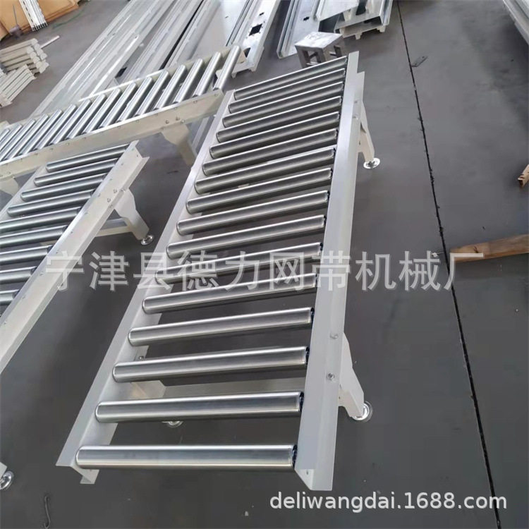 动力滚筒输送机无动力流水线设备配件托辊链轮滚筒不锈钢输送带