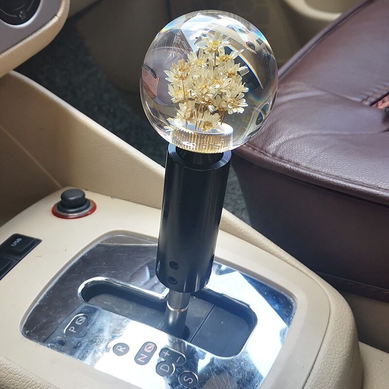 JDM汽车排挡头水晶档把头改装通用个性蒲公英创意手动自动换档把