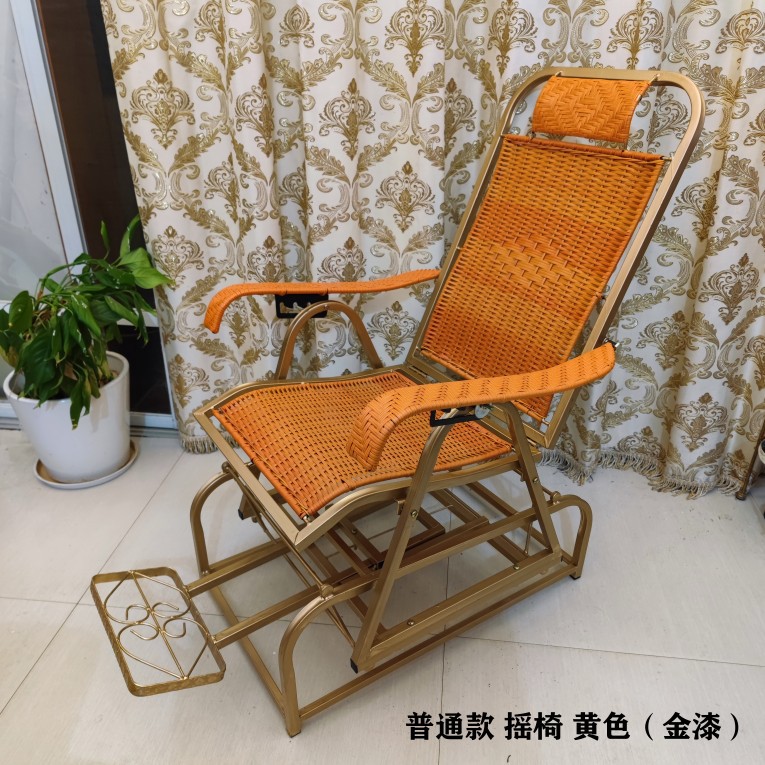 凉爽铁艺藤编逍遥躺椅