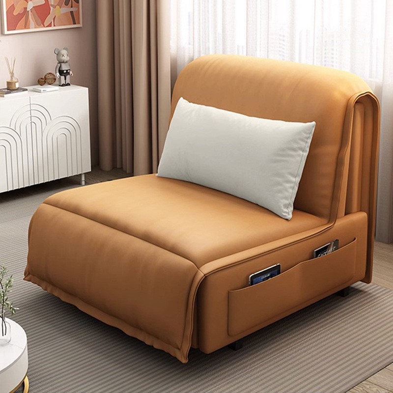 现代轻奢单人90cm电动智能款遥控沙发床客厅办公室两用午休折叠床