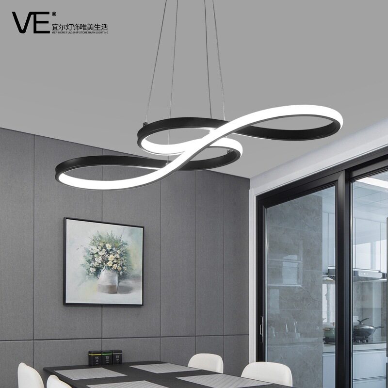 北欧餐厅灯吊灯现代简约创意个性艺术饭厅灯家用大气遥控吧台灯具