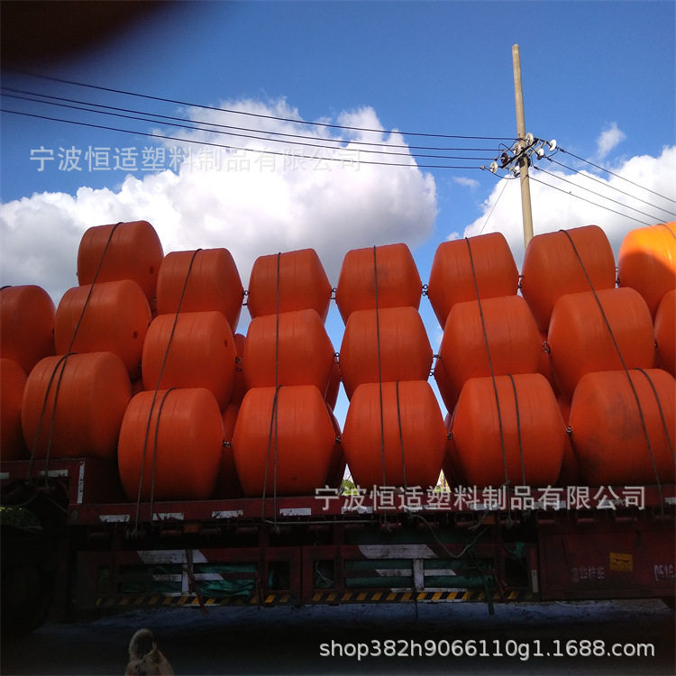 恒适承接一体式海上警示浮筒 800*1200滚塑浮筒泡沫填充塑料浮筒