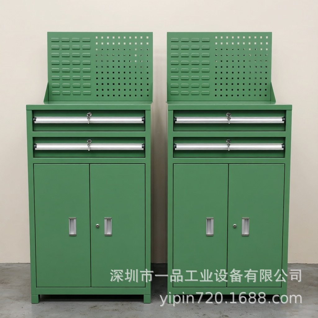 组合式双抽中开门工具柜带挂板抽屉式安全工具柜带锁车间工具柜